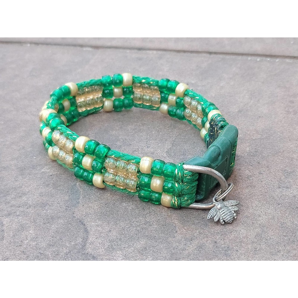 Custom Handmade Beaded Bling Dog Collar
